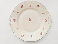 Antik Gebäckteller Platte Oscar Schaller Bavaria creme Streublümchen pink Blumen