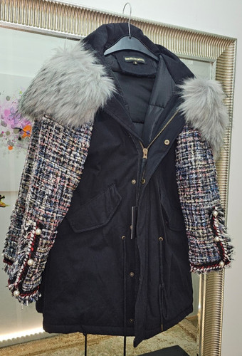 Jacke patchwork parka - jacke, patchwork-parka