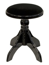 Klavierhocker schwarz, Glanz, rund, sehr stabil, Pianohocker, Drehhocker