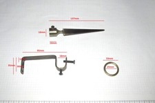 Zubehör für Gardinenstange Vorhangstange  19mm - Messing Antik