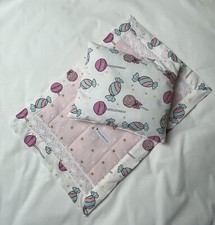 Puppenbettwäsche Puppendecke Puppenwagen Bettwäsche Decke Kissen Limited 2tl Set