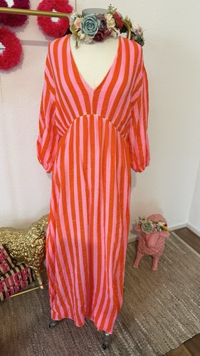 Musselin maxikleid leo rot - maxikleid,