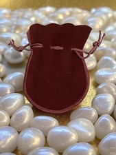 Schmuckbeutel Burgunderrot 9x12cm Samt Stoff, Geschenk Säckchen Aufbewahrung