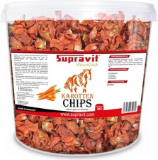 Supravit Karottenchips - 2kg Eimer - Karottenchips für Pferde - Pferdeleckerli