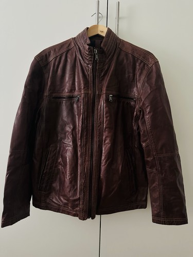 Herren leder jacke braun - herren, leder-jacke