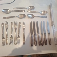 Besteck 17 teiligJugendstil  Silberauflage Messer Gabeln Löffel Solingen