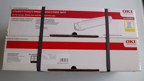 Original toner set kit oki - 4, /