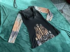 Kleid Schwarz Gemustert A Linie  Soggo Größe 38