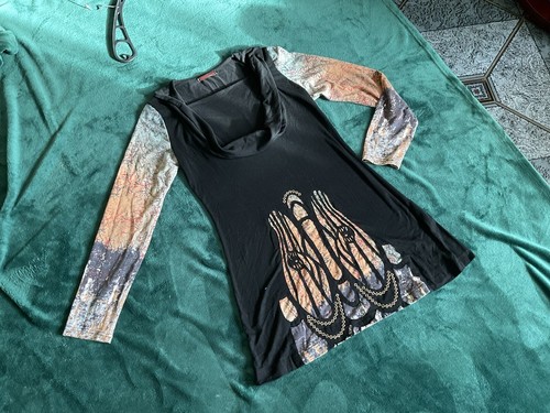 Kleid schwarz gemustert - gemustert, a
