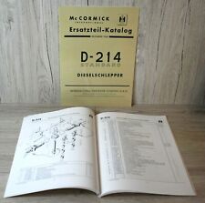 Mc Cormick Ersatzteilliste für Traktor Standard D-214  D214