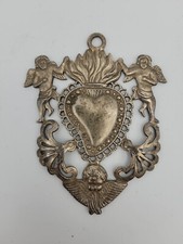 Alte Votivgabe / Zierelement, Metall versilbert