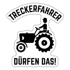 Treckerfahrer Dürfen Das Lustiger Spruch Traktor Aufkleber Sticker