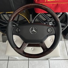 Mercedes-Benz Holz Leder Lenkrad S-Klasse W221 C216 Wurzelnuss Airbag Tasten