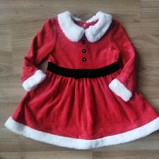 TOP Babykleid Mädchen Winter C&A Gr 92 Kleid Rot Baby Fest Elegant 