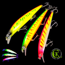 3x 14cmTwitchbait Wobbler UV Swimbait Crankbait Night Kunstköder Zander Hecht