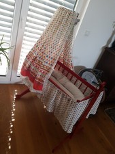 Stubenwagen-Set Babybett Wiege Mit Ausstattung - Rot