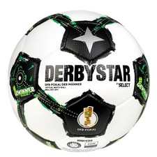Derbystar Fußball (Spielball) DFB-POKAL BRILLANT APS v25, WEISS/SCHWARZ/GRÜN, Gr