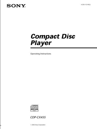 Sony cdp cx455 - cdp-cx455, cd
