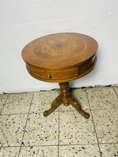 Luxus SELVA VINTAGE:  Tisch Nachttisch Beistelltisch  Rund Holztisch Intarsien