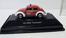 Schuco H0 1:87 Modellauto PKW VW KÄFER FEUERWEHR 112 ROT Weiss BLAULICHT