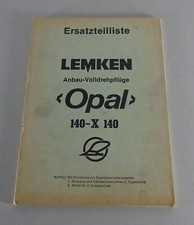 Teilekatalog / Ersatzteilliste Lemken Anbau-Volldrehpflüge Opal 140 - X 140