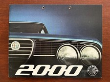 Prospekt / brochure Alfa Romeo 2000 Berlina MY 1972