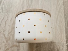 Keramikdose, Aufbewahrungsdose mit Holzdecke, 2er-Set