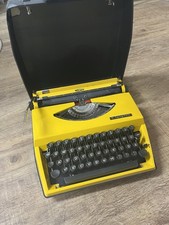 Triumph Tippa Schreibmaschine | Gelb | Vintage 70er Mit Koffer