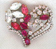 Strass Brosche --- HERZ---