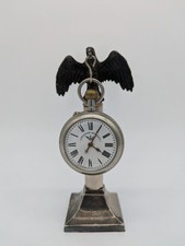 Taschenuhr Uhr Eisenbahn Rosskopf mit Adlerständer Vintage