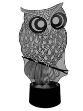 originelle 3D LED Lampe Eule