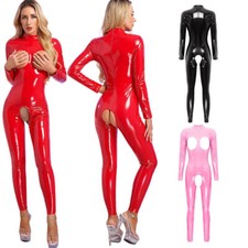 DE Damen Wetlook Bodysuit