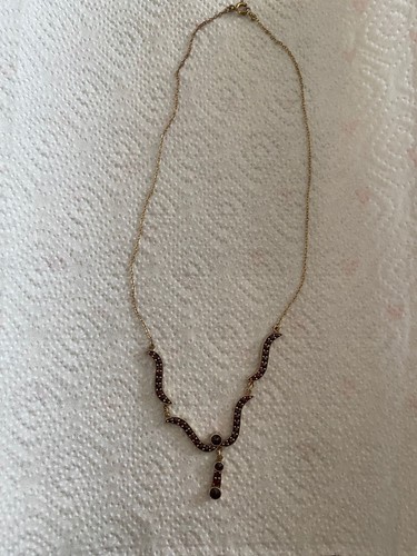 Granat vintage collier - collier,, 42