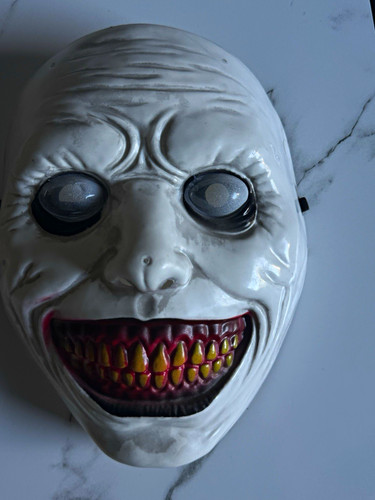 Horror halbmaske weiß - halbmaske,