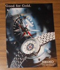 Seltene Werbung vintage SEIKO Uhren - Official Timer XXV Olympiad Barcelona 1991