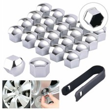 20 St. Kappen-Set Abdeckungen 17mm Radmuttern Radschrauben CHROM +Demontagezange