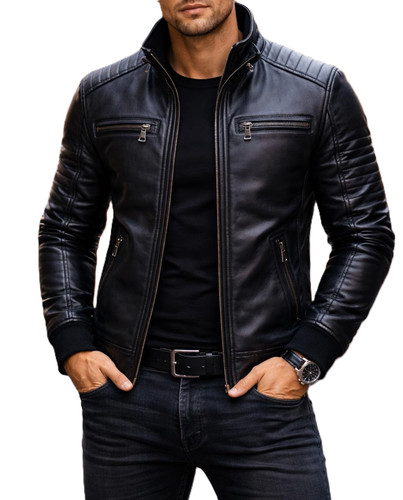 Herren schwarz cafe racer - schwarz,