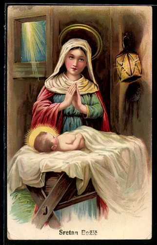 Ansichtskarte betende maria - ansichtskarte,