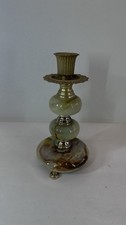 Vintage Onyx-Kerzenhalter mit