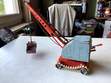 Bagger (alt) - Gummiketten - Blech - MFZ - grau/rot - funktionsfähig - bespielt