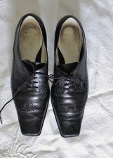 LLOYD Damen Voll Leder Brogue Halbschuhe Schnürschuhe Budapester Karree Vintage
