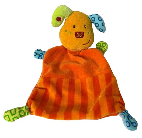 Schmusetuch hund orange bunt - orange,