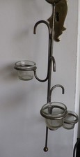 Hänge - Kerzenhalter aus Edelstahl mit 3 Gläser
