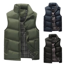 Herren Weste Jacke Steppweste WärmeVest Stehkragen gesteppt Freizeit Wärmeweste