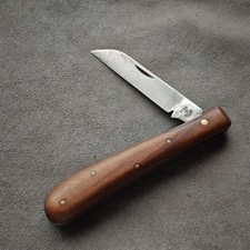 Tina 605 Taschenmesser Blumenmesser Kopuliermesser Holz Messing Griff Garten 