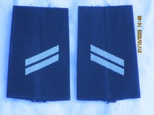 Bw-Rangschlaufen: Obergefreiter  ,Luftwaffe,weiß/blau