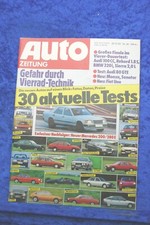 Auto Zeitung 26/82 Audi 80 GTE Volvo 360 GLT BMW 320i Opel Monza Senator Zender