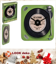 Plattenspieler-Wanduhr-Schallp