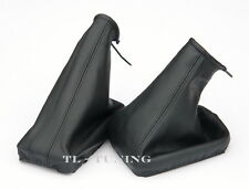 Passend für OPEL CORSA C Bj. 00-06 Schaltsack + Handbremssack LEDER / SCHWARZ