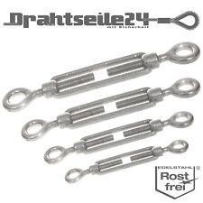 Spannschloss DIN 1480 Edelstahl V4A 316 Öse / Öse M5 M6 M8 M10Seewasserfest